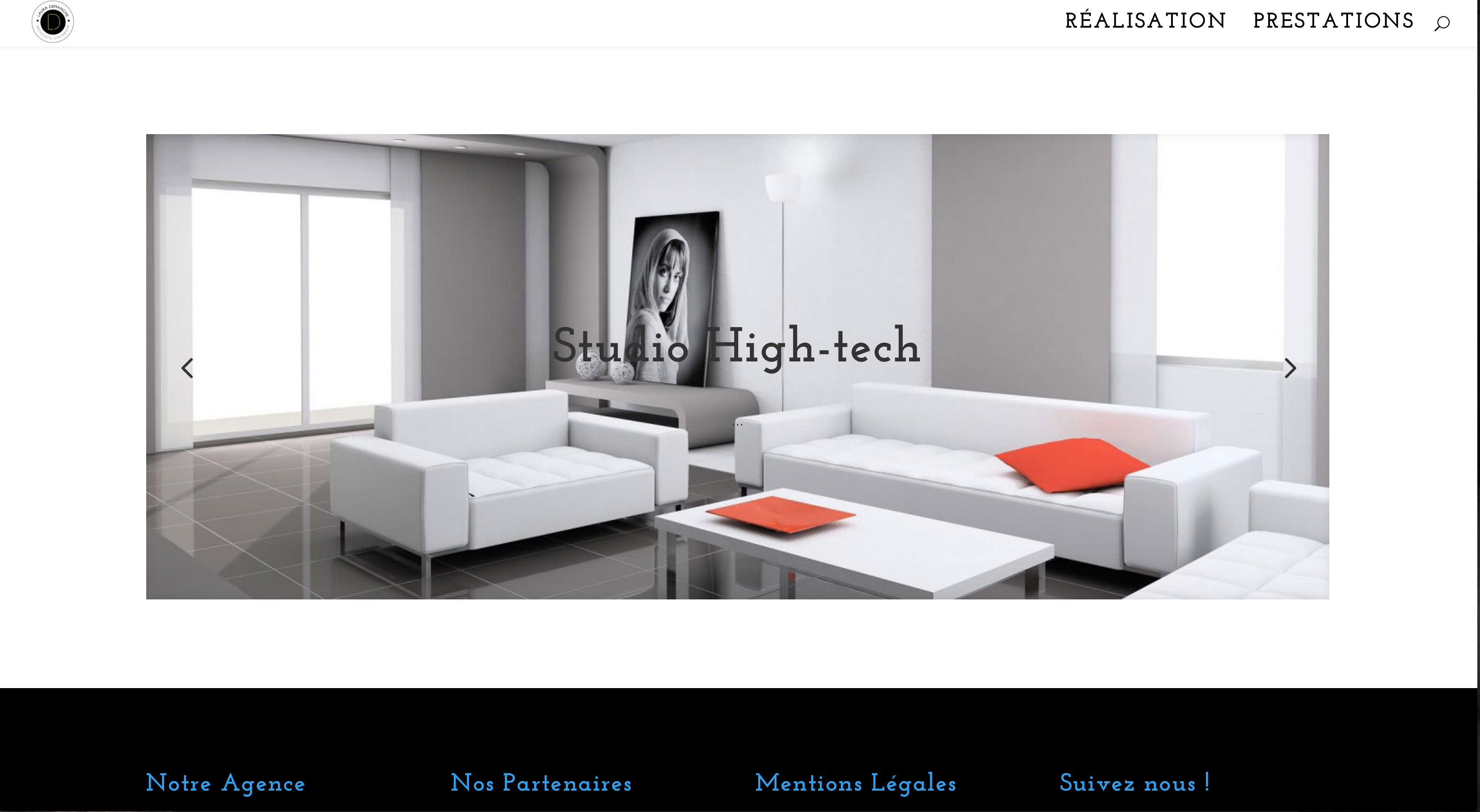 Site pour architecte d'intérieur